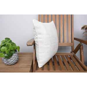 Alfombra de lana Beige de lujo de 18x18 pulgadas, almohada rústica de granja, relleno de plumas, Cuadrado tejido con estampado Vintage para otoño, decoración del hogar, uso de sofá - Product Image 2