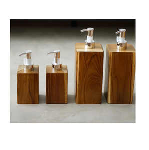 Distributeur de savon en bois prix le plus bas ensemble de salle de bain en bois pour la maison salle de bain article décoratif taille personnalisée ensemble de salle de bain en bois - Product Image 1