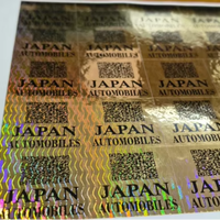 Etiqueta Holográfica de Material PET con Código QR y Código de Barras con Logotipo Personalizado, Color Dorado, Seguridad Antifalsificación, Embalaje para Compras Comerciales