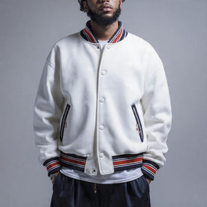 Chaqueta Universitaria 100% Lana para Hombre, Chaqueta Universitaria de Béisbol para Invierno, Chaqueta Universitaria de Béisbol Holgada para Hombre - Product Image 2