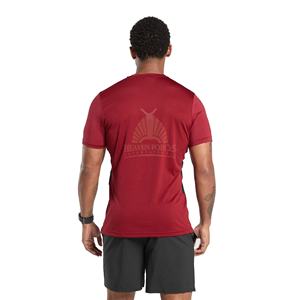 OEM Men's Gym Fitness Ringer T-Shirt 95% Modal 5% Spandex Classic Crew Neck Short Sleeve Casual Solid Pattern Workout Tee shirt - Product Image 3
