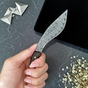 Cuchillos de Cocina de Acero Inoxidable Nuevos, Patrón Damasco, Alta Dureza, Mango de Madera, Filo Afilado, Cuchillo para Exteriores - Product Image 5