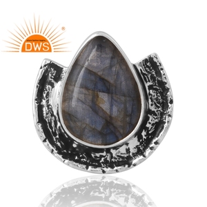 Stylish Selling 925 Sterling Silver Natural <b>Labradorite</b> Gemstone <b>Ring</b> Custom Jewelry For Women Gift For Her - Product Image 3