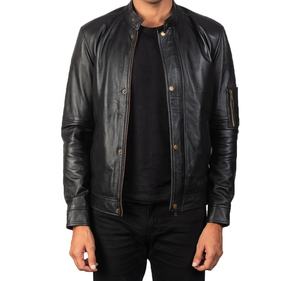 เสื้อแจ็กเก็ตหนังผู้ชายกันลมน้ำหนักเบาออกแบบได้ตามต้องการสไตล์ใหม่ - Product Image 1