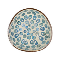 Bol artisanal en coque de noix de coco naturelle, bol durable, bol en noix de coco avec textures colorées, cadeau traditionnel du Vietnam