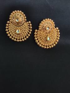 Traditional Earrings Set with 22CT Gold Plated Round Shaped Trendy Designed Fancy Earrings Set <b>for</b> <b>Sale</b> by Exporters - Product Image 3