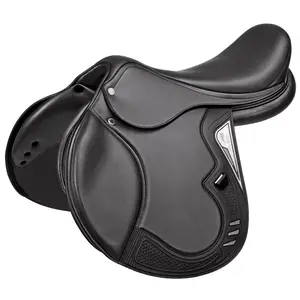 Sella in vera pelle sella inglese per cavallo di nuovo Design comoda per cavallo con Logo personalizzato e sella da salto stampata