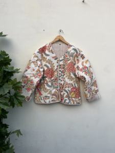 Free Size Handmade <b>Vintage</b> Cotton Kantha Quilted Blazers for Women Hand Stitched Hippie Long <b>Fur</b> <b>Coats</b> Short Jackets for Autumn - Product Image 5