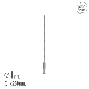 Punta da trapano Wolfpack SDS Plus con 8 aree di taglio, specifica per cemento armato, Ø 8 x 260 mm. - Product Image 2