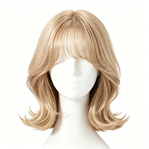 Perruque synthétique ondulée blonde résistante à la chaleur, fabriquée à la machine, pour usage quotidien et cosplay - Product Image 2