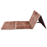 Tapis de prière portable pliable en velours avec dossier et sac