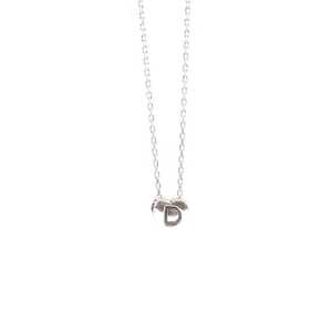 Collar de Plata de Ley 925 con Letra y Corazón, 46 cm, para Uso Diario Femenino - Product Image 4