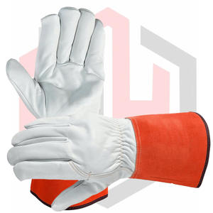 ถุงมือนิรภัยหนังวัวที่ทนทานพร้อมฝ่ามือและข้อมือเสริม - Product Image 2