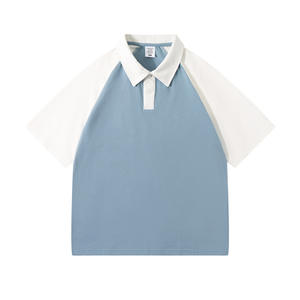 เสื้อโปโลแขนสั้นแบบมีสายสะพายไหล่สำหรับนักเรียนเสื้อโปโลผ้าฝ้าย100% 240Gsm พิมพ์โลโก้ได้ตามต้องการ - Product Image 5