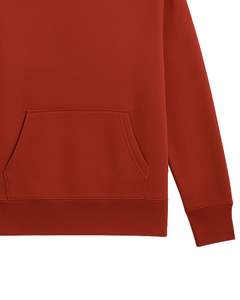 Sweat-shirt en molleton rouge rouille pour homme, col rond, poche, pull à manches longues, décontracté, en coton doux, chaud pour l'hiver, conception personnalisée OEM - Product Image 6