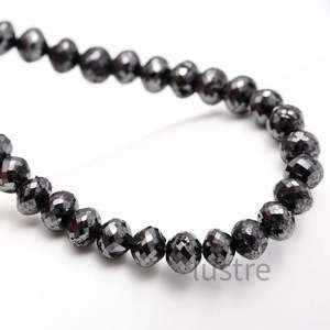 Perles de diamant noir AAA+ 6-8 mm, 100% naturelles, qualité époustouflante, taille brillant, bijoux personnalisés, cadeau d'anniversaire pour elle, diamants en vrac - Product Image 4