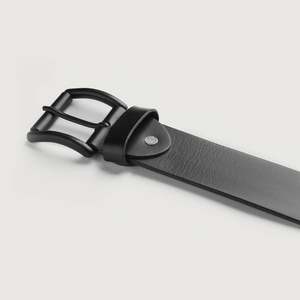 Ceinture décontractée pour homme Allan en cuir de vachette de haute qualité avec boucle réglable en alliage de zinc, longueur personnalisable - Product Image 5