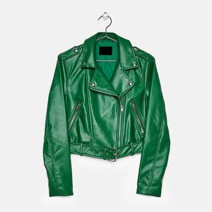 เสื้อแจ็คเก็ตผู้หญิงหนังแกะแท้แบบเย็บติดกัน-สัมผัสหนังแท้ กันน้ำและกันลม เทรนด์ฮาโลวีน - Product Image 4