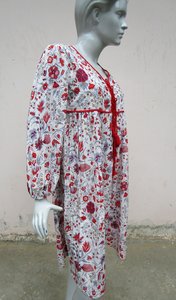 Handmade Summer Boho Midi Chiffon <b>Dress</b> for Women Elegant Casual Mini Party <b>Dress</b> with Long Sleeves 100% Cotton - Product Image 4