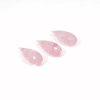 Quartz rose de qualité AAA, opaque, facetté, en forme de goutte, couleur améthyste, taille trillion, forme poire, cabochon calibré 8 mm