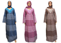 Kadın giyen için özelleştirilmiş boyutu ile Modern tasarlanmış pamuk baskılı Maxi Kaftan gece elbisesi elbise kullanır