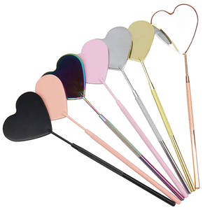Miroir à cils de haute qualité avec design incliné, poignée en acier inoxydable, grossissant et éclairé pour les extensions de cils - Product Image 5