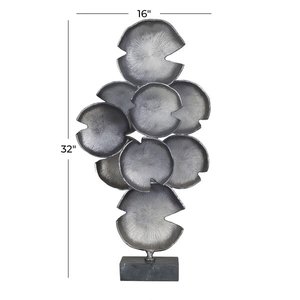 Nouveau design or incrustation Premium Design Table affichage fabriqué à la main Sculpture en métal élégant nouvelle tendance métal fleurs aluminium inde - Product Image 2