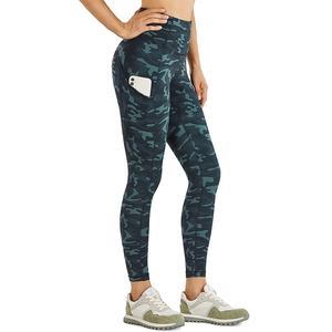 High Waisted Gym Tummy Control Yoga Pants with <b>Pockets</b> Running Workout Gym Fitness Sublimated <b>Legging</b> - Product Image 1