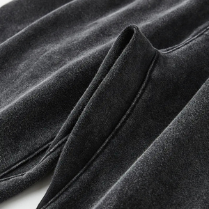 Pantalon de survêtement vintage en coton à jambe droite large et lourde avec logo personnalisé pour hommes pantalon de jogging personnalisé de haute qualité délavé à l'acide - Product Image 3