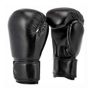 2024 meilleure qualité en gros en cuir Logo personnalisé gants de boxe fabricant gants d'entraînement couleur noir et gris - Product Image 3