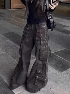 <b>Cargo</b> <b>Pant</b> <b>Women</b> Wide <b>Leg</b> <b>Pants</b> Summer Autumn Fashion Female High Waist Streetwear Loose Casual <b>Pants</b> <b>Straight</b> Trousers - Product Image 3