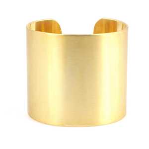 925 Sterling <b>Silver</b> Thick <b>Cuff</b> <b>Bracelet</b> Fashion Yellow Color - Product Image 4