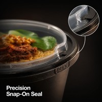 Boîte à lunch jetable de 60 oz, anti-effraction, micro-ondable, sans BPA, en PP de qualité alimentaire, pour pain et nouilles