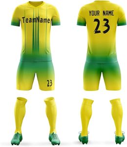 Conjunto de fútbol personalizado Diseño Club Nombre del equipo Jersey Precios baratos Conjunto de camisetas de la mejor calidad Uniformes de fútbol sublimados 100% Poliéster - Product Image 2