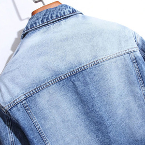 Chaqueta Vaquera de Mezclilla de Alta Calidad y Moda para Hombre, 100% Algodón, Estilo Urbano Personalizado, Chaqueta Vaquera Informal para Hombre - Product Image 4