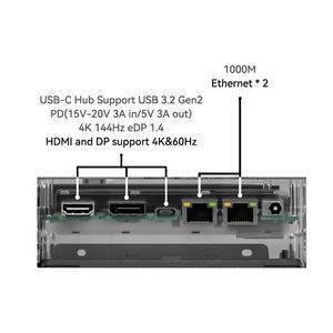 KISSIN Intel Core I3-N305 (bis zu 3,8 GHz) 8C/8T 16GB LPDDR5 RAM M.2 SSD Dual 1000M LAN 4K Typ C WiFi 6 BT 5.2 Home Office Mini-PC - Product Image 6