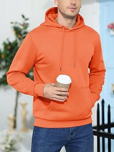 Sudaderas Casuales de Invierno para Hombre, Color Sólido, 100% Algodón, Felpa, Corte Regular, Ecológicas y Transpirables, Alta Calidad - Product Image 5