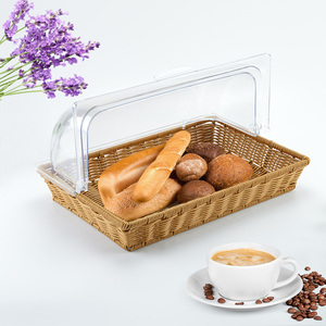 Rectangular de tamaño completo, transparente, Buffet, Chafer, plato de frotamiento, postre, comida, tapa de exhibición, cúpula, panadería, sartén, tapa enrollable, PC, cubierta de plástico para alimentos - Product Image 3