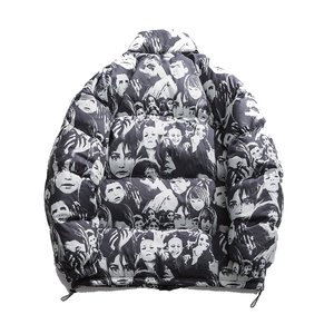 2023พัฟสำหรับผู้ชายสีดำอบอุ่นกำหนดโลโก้ได้เองสำหรับฤดูหนาว - Product Image 2