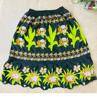 Falda Lápiz Tradicional de Micronesia, Chuuk, Pohnpei, Bordada, Informal, de Tela de Algodón, Antibacteriana, Hasta el Tobillo, para Mujer