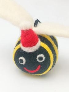 Adorno de abeja de fieltro de lana hecho a mano más vendido con sombrero de Papá Noel decoración de Navidad ecológica juguetes educativos - Product Image 3