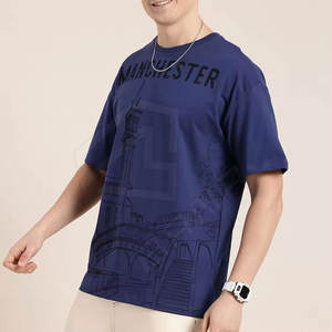 Camisetas de talla grande hechas a medida de alta calidad para hombre, ropa de calle cómoda, tela de algodón pesado de transferencia de calor transpirable - Product Image 1