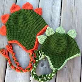 Gorro de Dinosaurio de Ganchillo Personalizable con Cola y Capucha, Accesorio con Banda de Algodón para Bebés y Adultos, Uso Diario Informal - Product Image 6