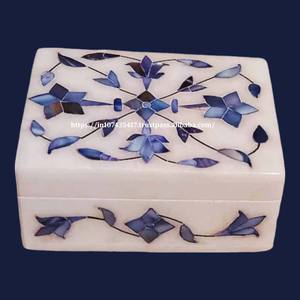 Boîte d'incrustation de marbre de produit de dessus fait à la main pur de conception antique avec la nacre avec l'utilisation de produit de haute qualité pour le cadeau d'anniversaires - Product Image 4