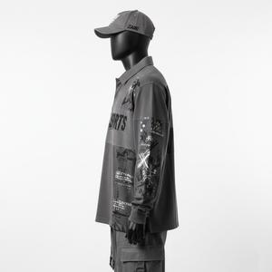 Camiseta de Rugby para Hombre, Tela Premium de Poliéster y Elastano, 220 GSM, Diseño de Paneles Grises, Impresión por Sublimación, Logotipo Personalizado, Absorbe la Humedad - Product Image 5