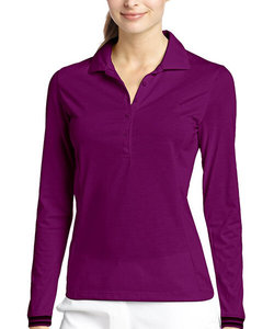 Vente en gros de polos unis pour femmes T-shirts de golf écologiques en polyester et spandex avec logo personnalisé Appliques creuses en popeline - Product Image 1