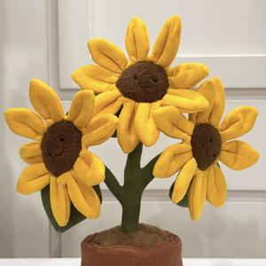 Peluche tournesol mignonne MaoYi, jouet en peluche super doux de 35 cm, cadeau confortable pour les enfants, cadeau de fête - Product Image 1
