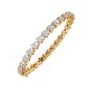 Pulsera de Diamantes Cultivados en Laboratorio de Oro de 18K, Hermosas Pulseras y Brazaletes de Diamantes - Product Image 1