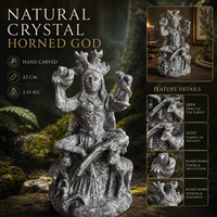 Vente en gros de sculptures de dieux cornus en cristal naturel, nouveaux ornements en cristal, décorations en cristal très vendues