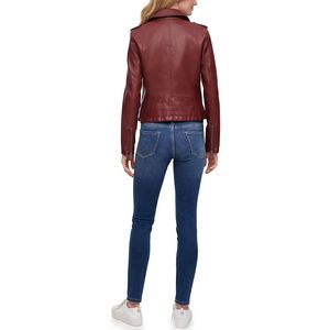 2025 Meilleure vente en Stock en cuir véritable recadrée veste pour femme noir moto vestes élégantes pour les femmes - Product Image 2